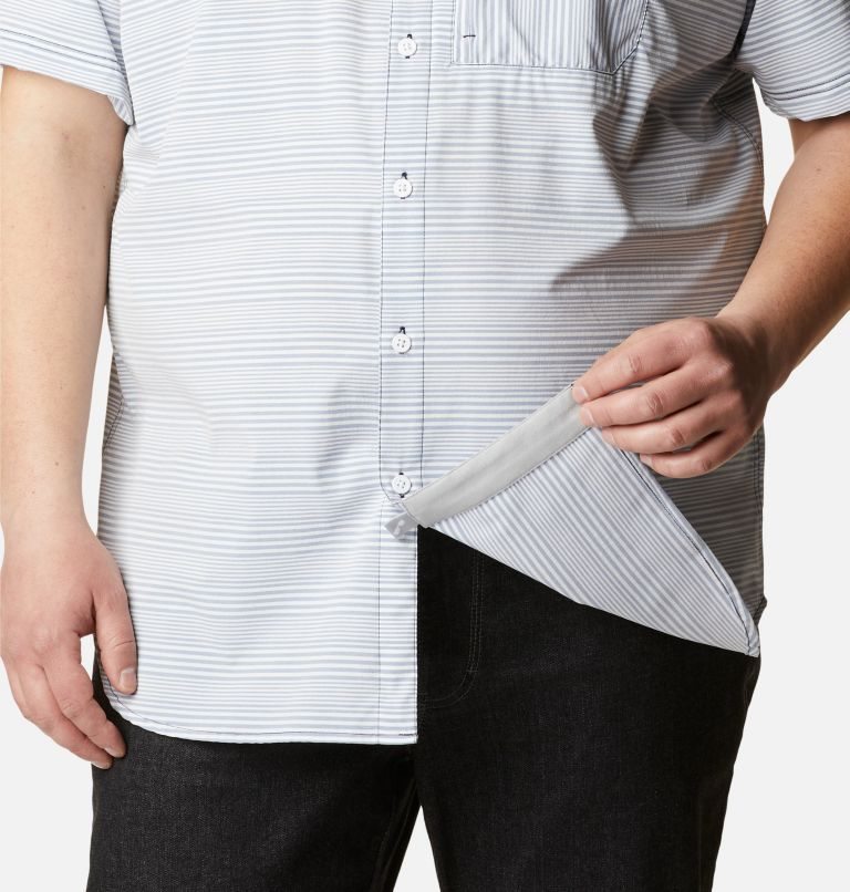 Men's Columbia Twisted Creek III Short Sleeve Shirts Stripe | Plus Size CA-TA386